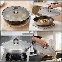 WRENYZK 3Pack Grease Splatter Screen for Frying Pan with Spatula, Stainless S…