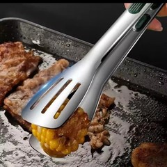 Stainless Steel Steak Clamp Food Bread Meat Clip Tongs BBQ Kitchen Cooking Tool