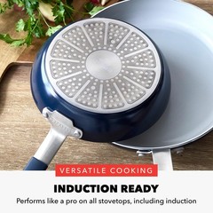 GreenPan x Bobby Flay 13 Piece Nonstick 13 Cookware Set, Navy Blue