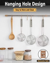 Dishwasher-Safe Stainless Steel Spider Strainer Set – 3 Sizes for Easy Food Prep