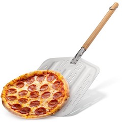 12″ Perforated Pizza Peel, Non-Stick Aluminium Paddle for XL Pizzas, Restaurant