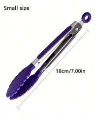 1pc 7-Inch Small Kitchen Tongs – Heat Resistant Nylon Tips – NEW
