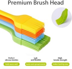 2/3/4/5 PCS 10.2″+8.2″ Silicone Basting Pastry Barbecue oil Brush BBQ Kitchen
