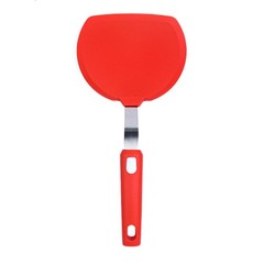 Silicone Pancake Spatula | Wide Beveled Edge Flipper With Stainless Steel Curved