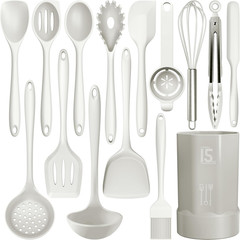 Silicone Cooking Utensils Set – 446°F Heat Resistant Dishwasher Safe Bpa Free