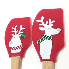 Sur La Table Tovolo Spatulart Christmas Silicone Spatula Set 2pc Reindeer Red