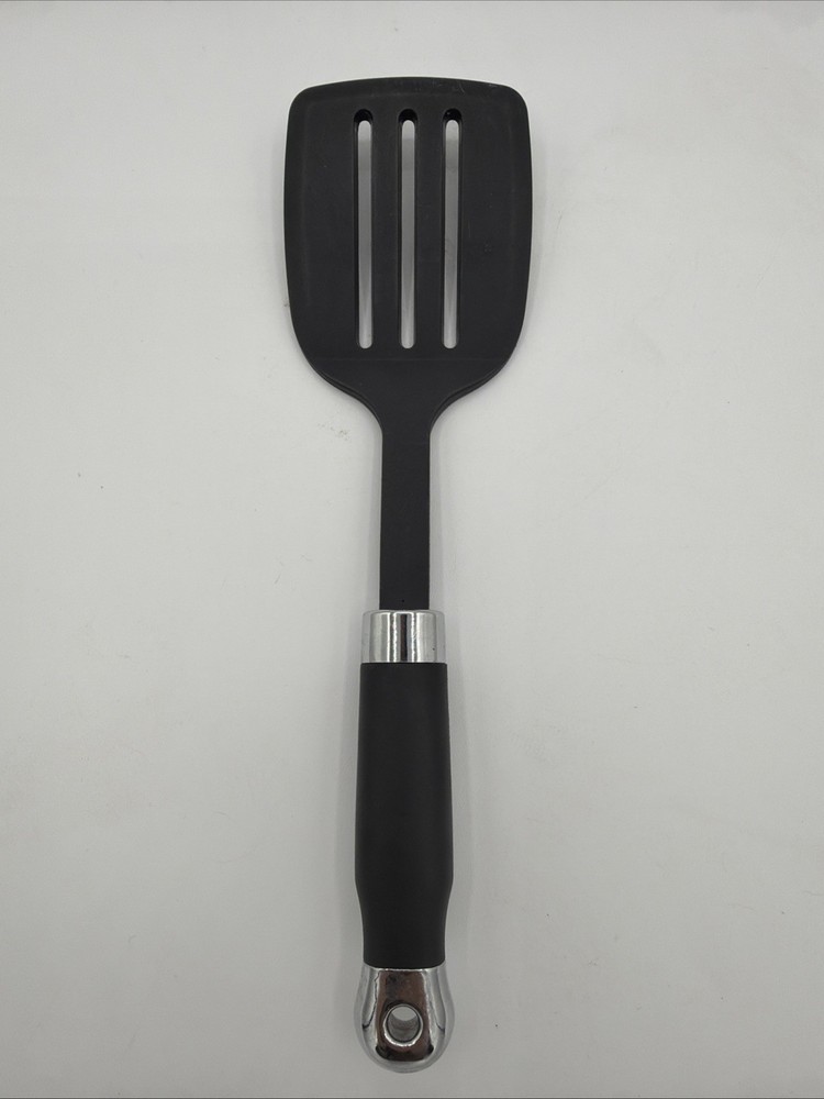 Unbranded Mini Slotted Flipper Spatula Nylon Kitchen Utensil Black