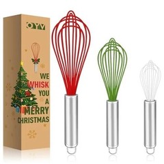 304 Stainless Steel Whisk Set – Dishwasher Safe, 3 Sizes for Every Kitchen Task