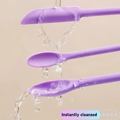 3pcs Reusable Silicone Spatulas, Eco-Friendly Cosmetic Jar Scrapers, Portable f