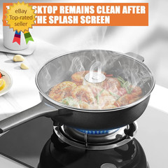 2-Pack Splatter Screens for Frying Pan – Stainless Steel Grease Splatter Guard