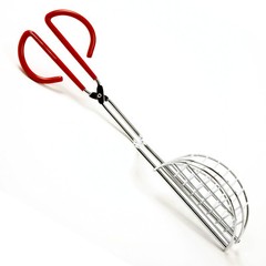 Taco Shell Fry Tongs Stainless Steel Tortilla Maker with Red Handle