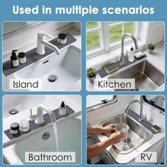 Diatomite Stone Faucet Mat for Kitchen Sink Sink Stone Quick Dry Around Fauce…