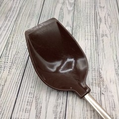 Vintage Brown Nylon Solid Serving Basting Spoon Farmhouse Wood Handle Unbranded