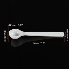 15Pack Micro Spoons 1 Gram Measuring Scoop Plastic Round Bottom Mini Spoon