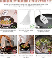 Kitchen Utensils Set-12 Pieces Silicone Cooking Utensils Set (Dishwasher Safe) 3