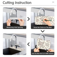 Kitchen Faucet Absorbing Mat Sink Splash Guard Behind Faucet Drip Catcher for…