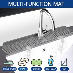30 Inch Sink Splash Guard Silicone Sink Mat for Kitchen Faucet Bathroom