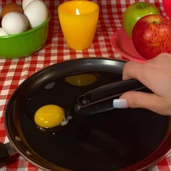 The Egg Tool. Engineered to instantly pick up that nasty glob of chalaza mem…