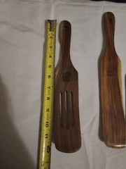 5PCS Wooden Spurtles Set, Non-Stick Natural teak Wood Spatulas Comes With Apron