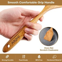 WOOD SPOONS FOR COOKINGNONSTICK KITCHEN UTENSIL SETWOODEN SPOONS COOKING UTENSIL