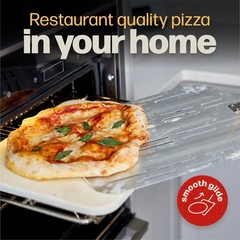 12″ Perforated Pizza Peel, Non-Stick Aluminium Paddle for XL Pizzas, Restaurant