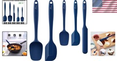 BPA-Free Silicone Spatulas – 5-Piece Dishwasher Safe Set in Classic Blue