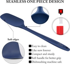 Classic Blue Silicone Spatula Set of 5 – Non-Stick, High Heat Resistant & Safe