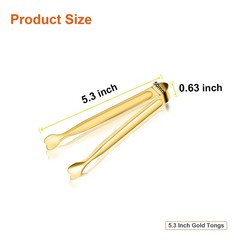 SERVING TONGS 12PACKS STAINLESS STEEL SUGAR TONGS 5.3INCH SMALL TONG KITCHEN APP