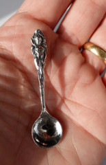 Solid 925 Sterling Silver Small Salt Spoon – Elegant Miniature Spoon
