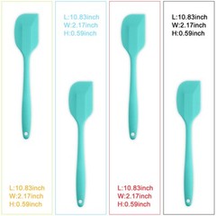 SILICONE SPATULA 4PIECE SET HEATRESISTANT NONSTICK RUBBER SPATULAS WITH STAINLES