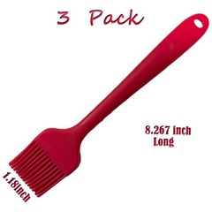 3 Pcs Silicone Pastry Brush Heat Resistant Basting Food Brush for Oil Sauce