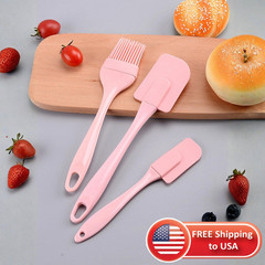 3Pcs Silicone Oil Brush Spatula Set Baking BBQ Party Basting Pastry Kitchen Tool