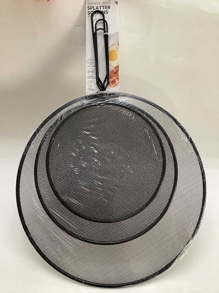 Splatter Screens Set Of Three 8” 10” 13” for Frying Pan Fine Mesh Grease