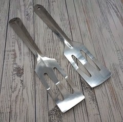 Slotted Servespoon Small Spatula Server Short Metal Turner Unbranded Lot of 2