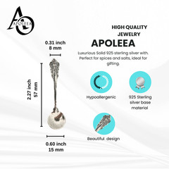 Solid 925 Sterling Silver Small Salt Spoon – Elegant Miniature Spoon