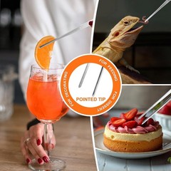 12-Inch Cooking Tweezers, 2-Pack Stainless Steel Kitchen Tongs | Two 12-inch …