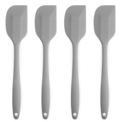 SILICONE SPATULA 4PIECE SET HEATRESISTANT NONSTICK RUBBER SPATULAS WITH STAINLES