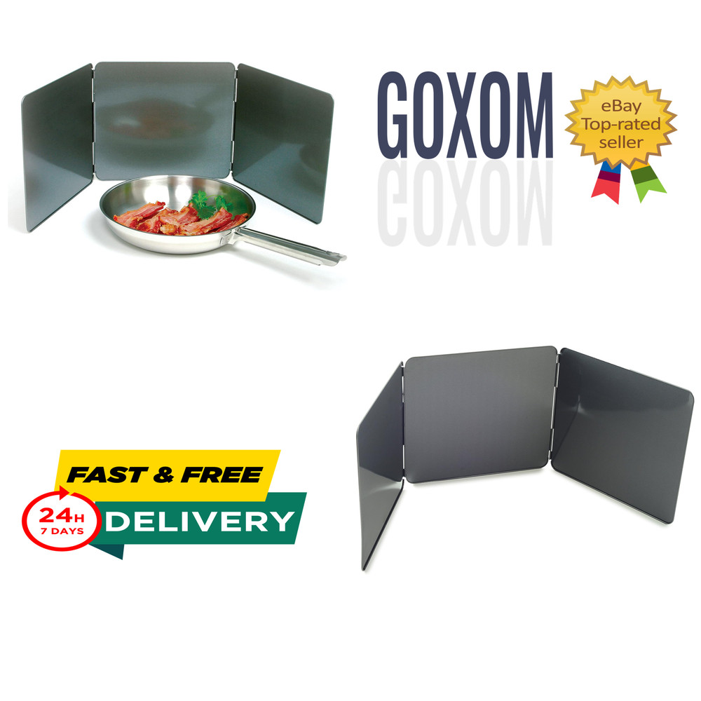Splatter Screen Nonstick 10 Inch 3 Panel Guard Cooking Frying Kitchen Wall