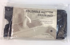 Faucet Mat Drain Pad for Kitchen Sink 24inch 6° Slope Splash Guard Fasten Button
