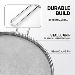 4Piece Stainless Steel Splatter Guard Set 13″,11.5″, 10″,8″ Splatter Screen f…