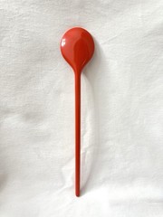 Vintage Dr Oetker 11.5” Round Stirring Spoon Red/Orange Melamine 522 MCM