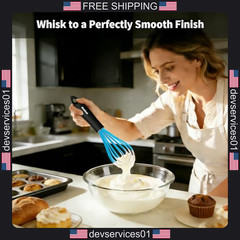 3 Pack Silicone Balloon Whisks for Non-Stick Cookware