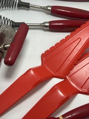 Vintage Red Handled Kitchen Tools And Utensils Lot Of 9