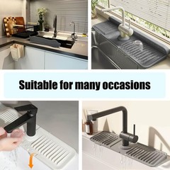 Silicone Faucet Mat for Kitchen Sink,Faucet Draining Mat,Sink Back Splash