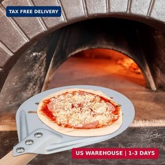 Pizza Turning Peel Perforated Pizza Turner Round Metal Aluminum Turning Peel Pad