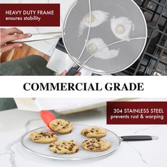 BergKoch Splatter Screen for Frying Pan – 15 Inch Stainless Steel Grease Spla…