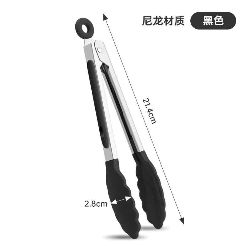 Silicone Kitchen Tongs with Stainless Steel Handle – (USA)