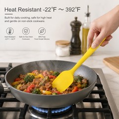 LeviLevo 6-Piece Silicone Spatula Set Heat Resistant Dishwasher Safe