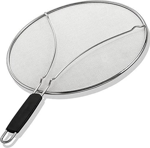 15 Inch Stainless Steel Frying Pan Splatter Guard Oil Splash Shield