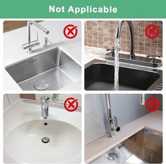 24 Inch Faucet Mat For Kitchen Sink ，5°Slope Fast Draining Silicone Mat